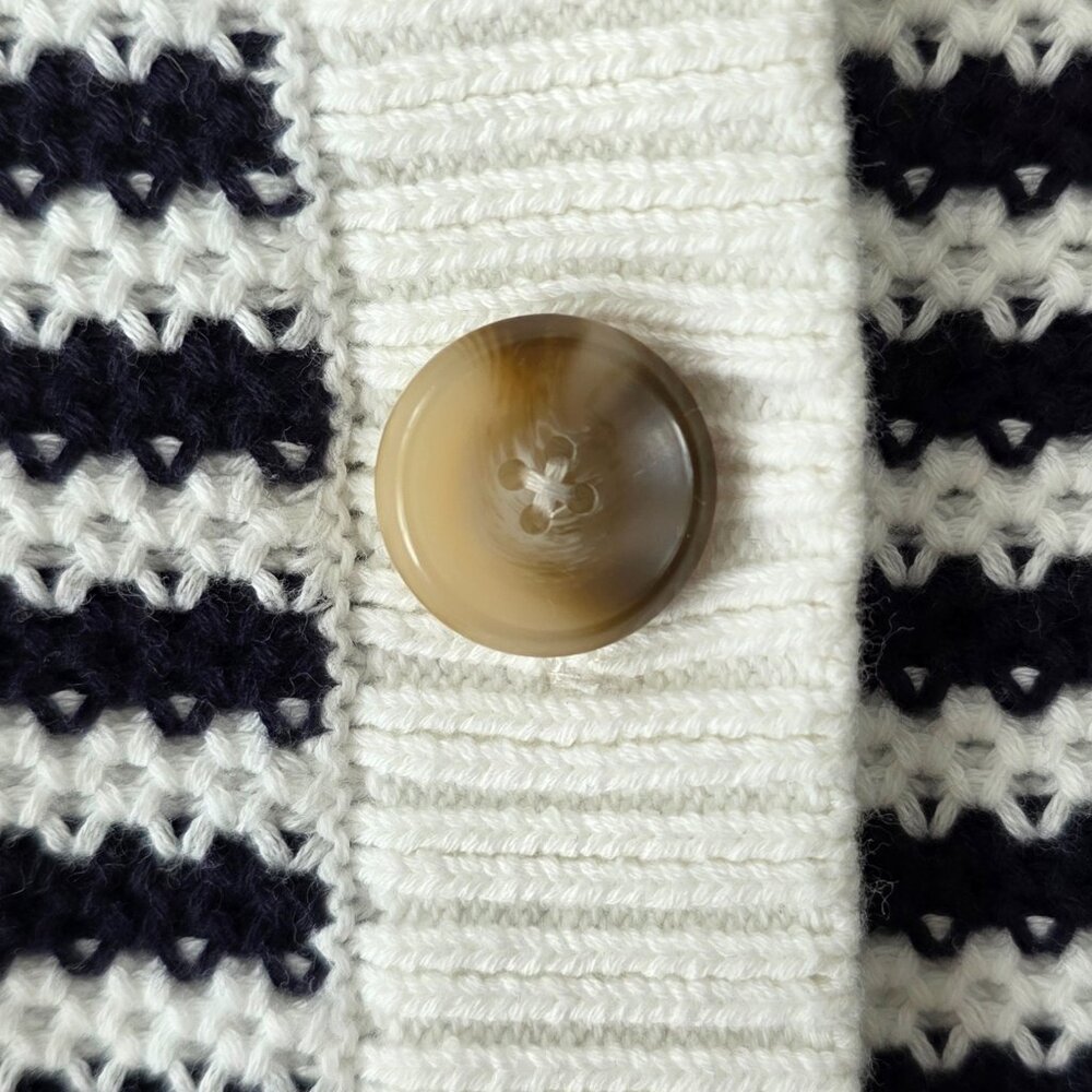 MARLED Button Down Sweater Vest | Small | Navy White Stripes Academia Preppy NWT - Picture 3 of 9